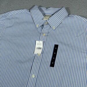 Banana Republic Shirt Mens XL 17-17.5 Blue Striped Button Down Casual Y2K New